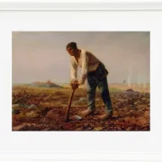 Jean-François Millet – Mann mit Hacke 1858 | Giclée Kunstdruck gerahmt