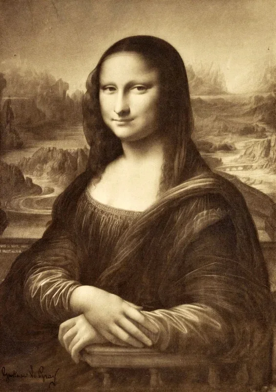 Jean-François Millet | Millets tegning af Mona Lisa – 1854 | Indrammet kunsttryk | Realisme