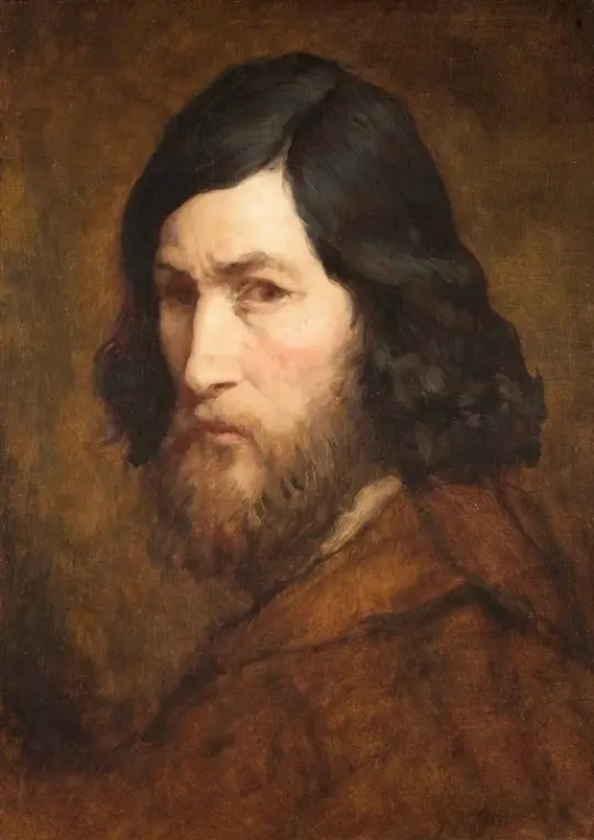 Jean-François Millet | Selvportræt - 1850 | Indrammet kunsttryk | Realisme