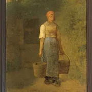 Jean-François Millet – Mädchen trägt Wasser 1855 | Giclée Kunstdruck gerahmt