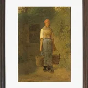 Jean-François Millet – Mädchen trägt Wasser 1855 | Giclée Kunstdruck gerahmt