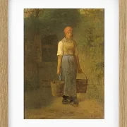 Jean-François Millet – Mädchen trägt Wasser 1855 | Giclée Kunstdruck gerahmt