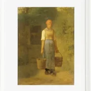 Jean-François Millet – Mädchen trägt Wasser 1855 | Giclée Kunstdruck gerahmt