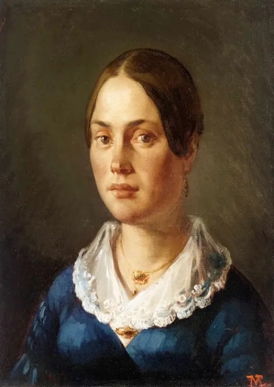 Jean-François Millet | Portræt af Madame Martin - 1840 | Indrammet kunsttryk | Realisme