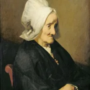 Jean-François Millet | Porträt der Witwe Roumy - 1899 | Gerahmter Kunstdruck | Realismus