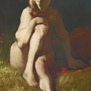 Jean-François Millet | Nøgen bondepige – 1858 | Indrammet kunsttryk | Realisme
