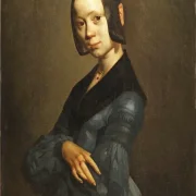 Jean-François Millet | Pauline Ono i blåt – 1842 | Indrammet kunsttryk | Realisme