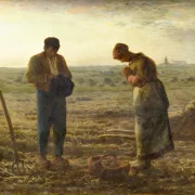Jean-François Millet | Angelusbønnen – 1857 | Indrammet kunsttryk | Realisme