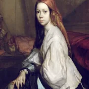 Jean-François Millet | Porträt von Pauline Ono - 1844 | Gerahmter Kunstdruck | Realismus