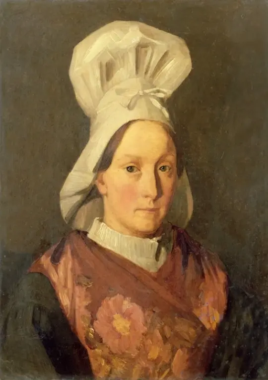 Jean-François Millet | Kunstnerens søster, Emily - 1845 | Indrammet kunsttryk | Realisme