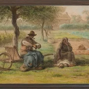 Jean-François Millet – Ruhe mitten am Tag 1858 | Giclée Kunstdruck gerahmt