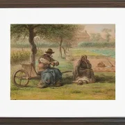 Jean-François Millet – Ruhe mitten am Tag 1858 | Giclée Kunstdruck gerahmt