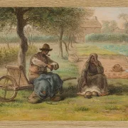 Jean-François Millet – Ruhe mitten am Tag 1858 | Giclée Kunstdruck gerahmt