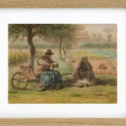 Jean-François Millet – Ruhe mitten am Tag 1858 | Giclée Kunstdruck gerahmt