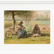 Jean-François Millet – Ruhe mitten am Tag 1858 | Giclée Kunstdruck gerahmt