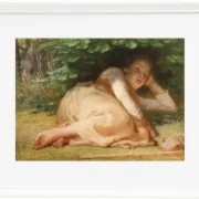 Jean-François Millet – Schäferin schläft im Schatten eines Eichenstrauchs 1874 | Giclée Kunstdruck gerahmt