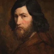 Jean-François Millet – Selbstbildnis 1850 | Giclée Kunstdruck gerahmt