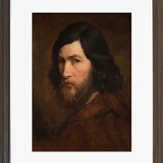 Jean-François Millet – Selbstbildnis 1850 | Giclée Kunstdruck gerahmt