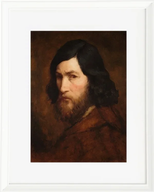 Jean-François Millet – Selbstbildnis 1850 | Giclée Kunstdruck gerahmt