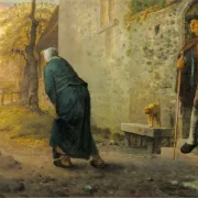 Jean-François Millet | Warten - 1860 | Gerahmter Kunstdruck | Realismus