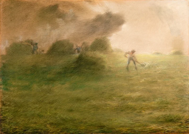 Jean-François Millet | Uvejr under høhøsten – 1865 | Indrammet kunsttryk | Realisme