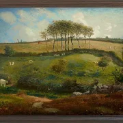 Jean-François Millet – Weide bei Cherbourg 1871 | Giclée Kunstdruck gerahmt