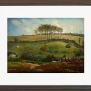 Jean-François Millet – Weide bei Cherbourg 1871 | Giclée Kunstdruck gerahmt