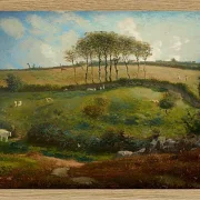 Jean-François Millet – Weide bei Cherbourg 1871 | Giclée Kunstdruck gerahmt