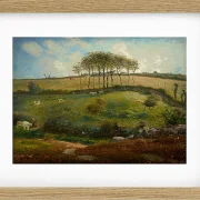 Jean-François Millet – Weide bei Cherbourg 1871 | Giclée Kunstdruck gerahmt