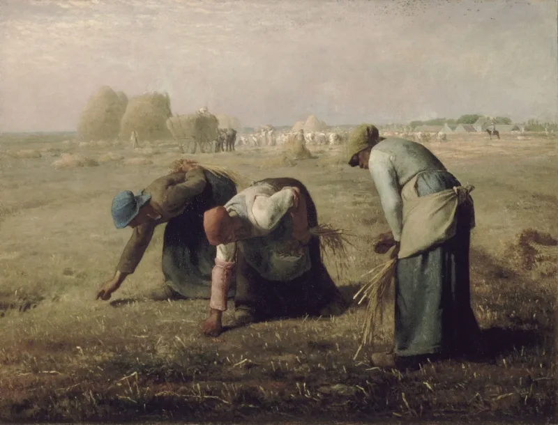 Jean-François Millet – Ährenleserinnen 1860 | Giclée Kunstdruck gerahmt