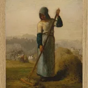 Jean-François Millet –Frau mit Rechen 1856 | Giclée Kunstdruck gerahmt