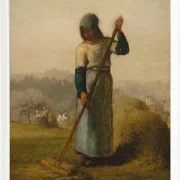 Jean-François Millet –Frau mit Rechen 1856 | Giclée Kunstdruck gerahmt