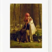 Jean-François Millet – Sitzende Schäferin 1852 | Giclée Kunstdruck gerahmt