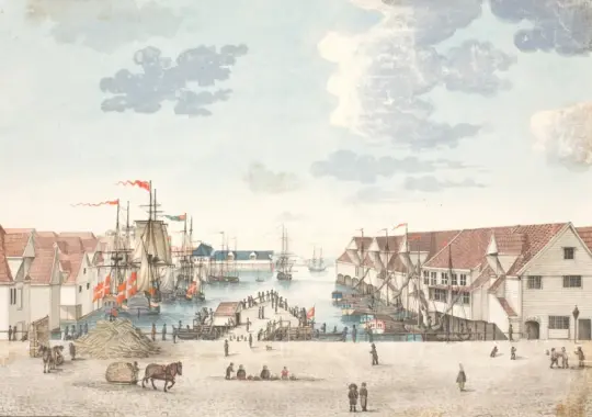 Johan Christian Dahl | Anleger in Bergen - 1812 | Gerahmter Kunstdruck | Romantik | formida