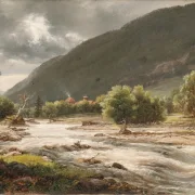 Johan Christian Dahl | Udsigt over Mårelv nær Tinn - 1833 | Indrammet kunsttryk | Romantic | formida