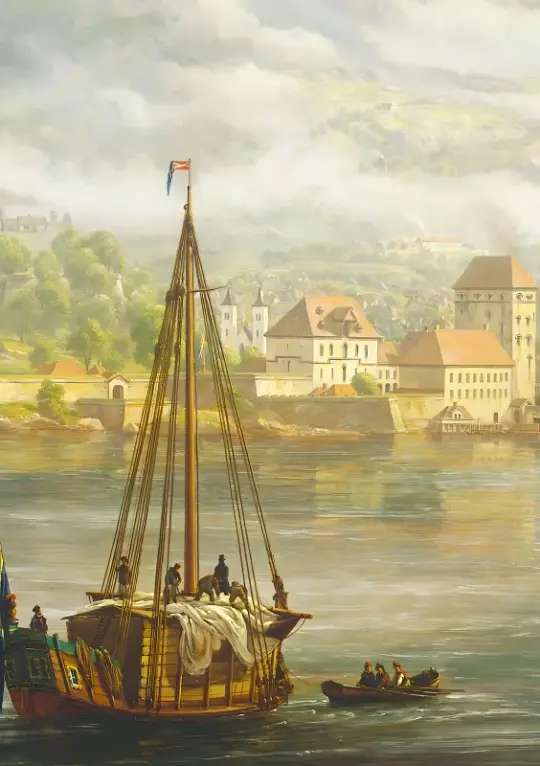 Johan Christian Dahl | Udsigt over Bergen - 1830 | Indrammet kunsttryk | Romantic | formida