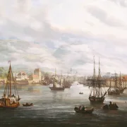 Johan Christian Dahl | Bergen Bucht - 1834 | Gerahmter Kunstdruck | Romantik | formida