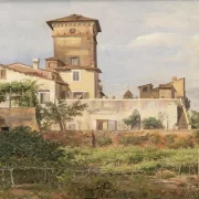 Johan Christian Dahl | Die Villa Malta, Rom - 1821 | Gerahmter Kunstdruck | Romantik | formida