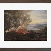 Johan Christian Dahl – Ausbruch des Vulkans Vesuv  1821 | Giclée Kunstdruck gerahmt