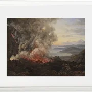 Johan Christian Dahl – Ausbruch des Vulkans Vesuv  1821 | Giclée Kunstdruck gerahmt