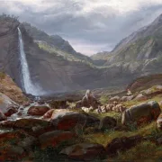 Johan Christian Dahl | Feige Vandfald, Norge - 1848 | Indrammet kunsttryk | Romantic | formida