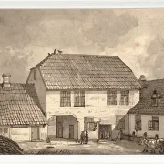 Johan Christian Dahl – Bauernhof in Sorø  1818 | Giclée Kunstdruck gerahmt