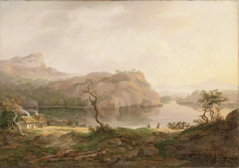 Johan Christian Dahl | Nordisk landskab med et dødt træ - 1814 | Romantic | formida