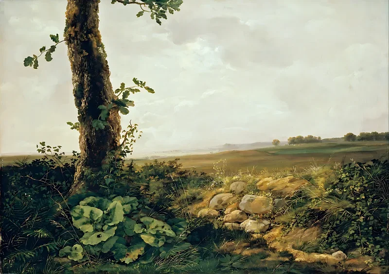 Johan Christian Dahl | Udsigt nær Prestø - 1816 | Indrammet kunsttryk | Romantic | formida