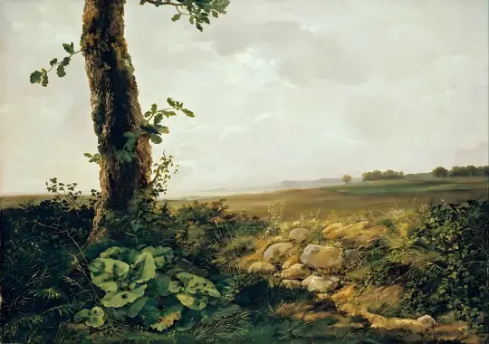 Johan Christian Dahl | Udsigt nær Prestø - 1816 | Indrammet kunsttryk | Romantic | formida