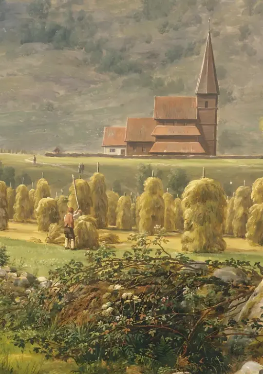 Johan Christian Dahl | Høhøst - 1840 | Indrammet kunsttryk | Romantic | formida