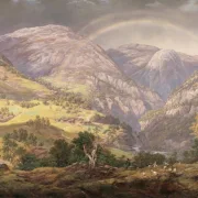 Johan Christian Dahl | Blick von Stalheim - 1842 | Gerahmter Kunstdruck | Romantik | formida