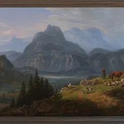 Johan Christian Dahl – Das Etschtal bei Roveredo  1824 | Giclée Kunstdruck gerahmt
