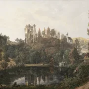 Johan Christian Dahl | Slotsruinen ved Tharandt - 1819 | Romantic | formida