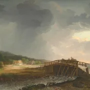 Johan Christian Dahl – Die Brücke über Tryggevælde  1813 | Giclée Kunstdruck gerahmt